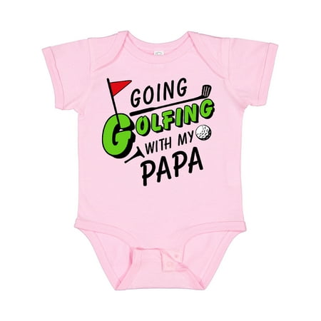 

Inktastic Going Golfing with My Papa- Kids Golf Gift Baby Boy or Baby Girl Bodysuit