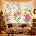 thumbnail image 3 of Pink and Yellow Wildflowers Across a Botanical Meadow, Peaceful Watercolor Style for Flower Lovers, Floral Wall Art, Mother's Day Gift, Tapestry Wall Hanging for Bedroom and Dorm, 3 of 7