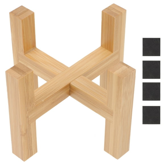 OUNONA  Wooden Flower Stand Support Pots High Standing Planter