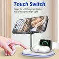 thumbnail image 2 of Super Joy 3-in-1 Magnetic Wireless Charger, Wireless Charging Station Stand with 18W Adapter for iPhone iWatch AirPods White, 2 of 8