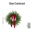 thumbnail image 7 of 1PC Christmas Wreath with Red Bow Artificial Wreaths Outdoor Xmas Wreaths for Windows Door Chairs Wall Stairs Home Decorations, 20 In, 7 of 7