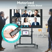 ONKRON Motorized Mobile TV Stand for 50-100 TVs up to 265 lbs Adjustable TV Lift Tilting, 43” long