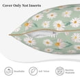 thumbnail image 5 of Xecao Daisies Flowers Print Soft Velvet Decorative Throw Pillow Covers, Square Cushion Cases for Bed, Sofa, Living Room, Car, and Indoor Outdoor Use-18"x18", 5 of 8