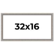 32x16 Frame Grey Real Wood Picture Frame Width 1.25 inches | Interior Frame Depth 0.5 inches | Hans