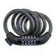 thumbnail image 1 of Cable de bloqueo de bicicleta (4 pies), código de combinación reiniciable de 5 dígitos de cuerda automática, cable de seguridad de cadena de bicicleta de acero flexible con soporte de montaje para bicicleta - Negro ER, 1 of 5