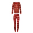 thumbnail image 3 of Matching Family Pajamas Sets Christmas PJ's Snowflake Print Top and Pants Bottom Sleepwear, 3 of 7