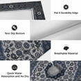thumbnail image 6 of Outdoor Rug 3x5 ft Boho Flower Outdoor Large Area Rug Non Slip Rubber Navy Blue Bohemia Geometric Tribal Front Door Mat RV Rug Carpet Patio Outdoor Rugs for Backyard Balcony Deck Porch Indoor, 6 of 9