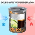 thumbnail image 2 of 12oz Coffee Tumblers Halloween Ghost Pumpkin Pattern Stainless Steel Vacuum Insulated Travel Tumbler Coffee Cups Mug with Lid and Straw with Cleaning Brush for Cold & Hot Drinks, 2 of 5