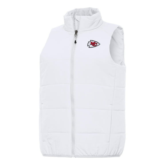 Women's Antigua  White Kansas City Chiefs Experience Full-Zip Vest