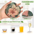 thumbnail image 3 of WOBOGO Exotic Pink Flowers Coil Coasters Set of 6 Minimalist Cotton Woven 3.94 inch Non-Slip Insulated and Absorbent Home Accessories., 3 of 7
