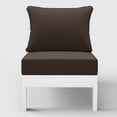 thumbnail image 5 of WestinTrends Avalon Outdoor HDPE Deep Seating Modular Armless Patio Chair with Patio Cushions, White/Brown, 5 of 13