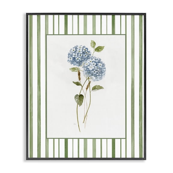 Stupell Industries Delicate Hydrangea & Dried Wheat Black Framed Giclee Art, design by Nan
