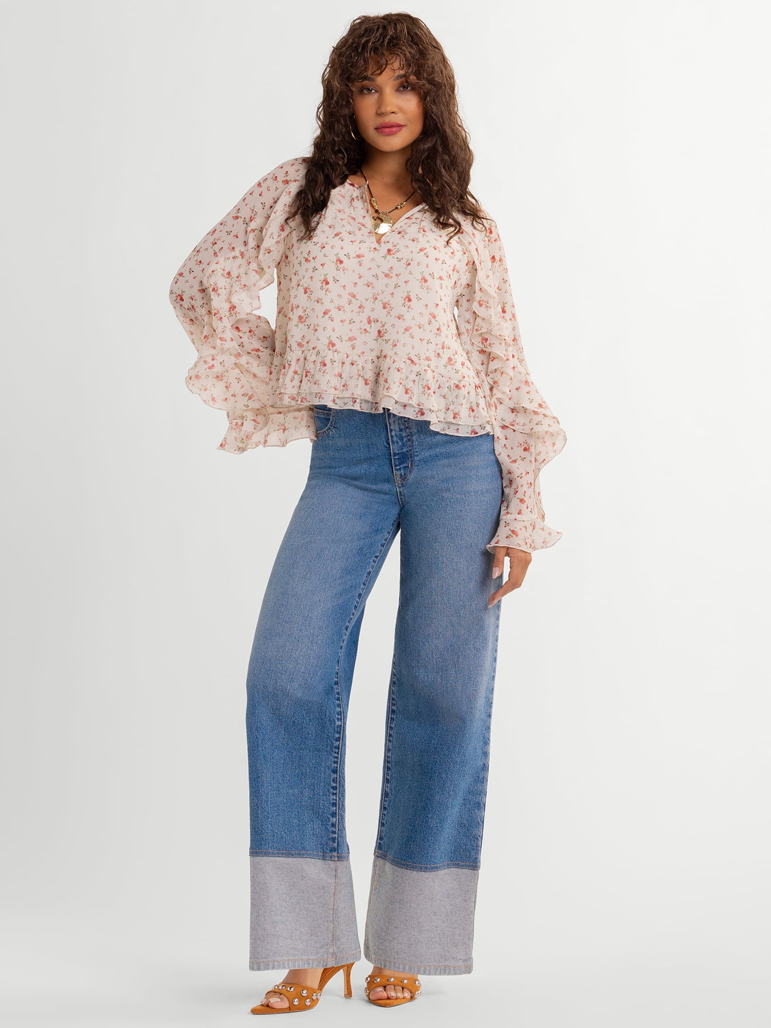 Jessica Simpson Women's Ella Ruffle Top, Sizes XS-XL