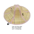thumbnail image 7 of Cheers.US Folding Men's Straw Fishing Hat Hat Summer Sun Hat UV Protection Waterproof for Safari Fishing Cap, 7 of 7