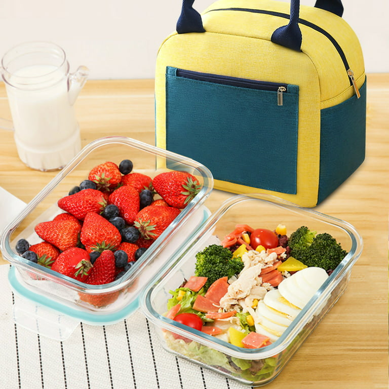 Shpwfbe Lunch Bag Bento Box Insulated With Side Pocket Leak Proof With Soft  Padded Hles For Lunch Tote Food Storage Containers