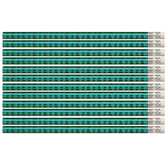 D1622 Turquoise Prism Pencils - 36 Qty Package - Reflective Pencils - Express Pencils
