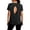 Black, variant on Womens Tops Casual Backless Fitness Top Short-Sleeve Round Neck Pullover T-Shirt, Breathable Workout Tee,Beige L