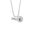 thumbnail image 2 of Delight Jewelry Silvertone Mini ''Rescue'' Dog Bone Silvertone Script Initial Disc - O - Charm Necklace, 20"+3", 2 of 4