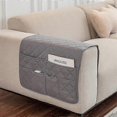 thumbnail image 2 of 1pc Removable Stretch Solid Color Sofa Armrest Covers, Furniture Arm Protector with Storage Bag for Living Room Home Chair, 2 of 5