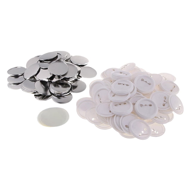 KLKCMS 100 Pcs Fournitures de Fabrication de Boutons Rondes pour Machine à Boutons Cadeaux S S