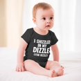 thumbnail image 3 of I Shizzled in My Dizzle for Rizzle - Baby Clothes - Funny Newborn Bodysuit Outfits for Boys And Girls Black-style 12months, 3 of 7
