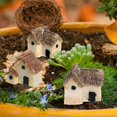 thumbnail image 3 of 12 Pcs Mini House Shaped Ornaments Resin House Model Micro Landscaping Decor, 3 of 4