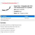 thumbnail image 2 of Heater Hose - Compatible with 1994 - 1997 Honda Accord 2.2L 4-Cylinder 1995 1996, 2 of 2