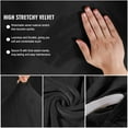 thumbnail image 2 of TOPCHANCES Velvet Futon Cover Armless Sofa Covers Sofa Bed Covers Stretch Futon Couch Cover Sofa Slipcover Furniture Protector Thick Soft Velvet Fabric, Black, 2 of 8