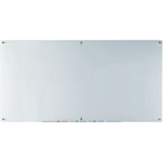 Audio-Visual Direct Glass Dry-Erase Whiteboard Set - 6' x 3' - (Non-Magnetic, White)