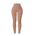 thumbnail image 6 of felwors Women Ribbed Seamless Leggings High Waisted Workout Gym Yoga Pants (Khaki, L), 6 of 6