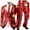 ZB Red, variant on Christmas Mens Suit 2 Piece Funny One Button Formal Xmas Jacket Blazer And Pant Outfit Slim Fit Winter Festive Party Christmas Suit