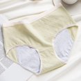 thumbnail image 4 of Alun Fashion Jacquard Design Women's Panties Mid Waisted Menstrual Crotch Leak Proof Underwear Comfort Thin Breathable Stretchy Briefs Green M, 4 of 4
