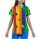 thumbnail image 2 of Xuyuer Women's St. Patrick's Print Fashionable Casual V-neck Short Sleeved Printed Pocket Protective Suit Top, 2 of 5