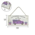 thumbnail image 2 of 2sets Natural Wood Hanging Wall Decorations with Jute Twine Rectangle Lilac Car Pattern 15x30x0.5cm Mixed Color, 2 of 6