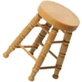 thumbnail image 2 of Petit Tabouret de Maison Miniature Tabouret Rond en Bois Ornement pour Mini Maison, 2 of 5