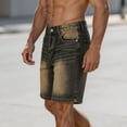 thumbnail image 4 of MHOSTAFH Men's Denim Short Loose Fit Casual Straight Leg Beach Shorts for Men Baggy Summer Golf Dree Shorts with Pocket, 4 of 6