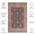thumbnail image 2 of SAFAVIEH Tucson Leah Oriental Machine Washable Area Rug, Dark Grey/Beige, 2'6" x 4', 2 of 5
