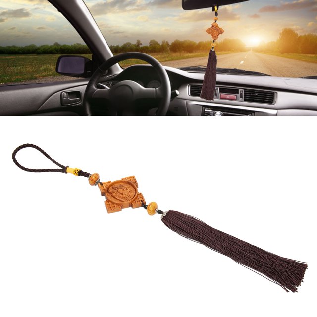 Borla Para Colgar En El Interior Del Coche, Borla Duradera, Colgante Para Espejo Retrovisor Católico, Buena Suerte, Respetuoso Con El Medio Ambiente, Con Cordón Para El Hogar
