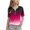 Hot Pink, variant on Lopecy-Sta Button Down Casual V Neck Shirt for Girls Gradient Print Short Sleeve Kids Top 10-11 Years