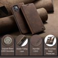 thumbnail image 4 of Case for iPhone 15 Plus Wallet Case, [RFID Blocking] Card Holder Stand [Shockproof TPU Interior Case] PU Leather Magnetic Protective Flip Cover Compatible with iPhone 15 Plus 6.7",
Coffee, 4 of 11