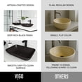 thumbnail image 3 of VIGO Matte Shell Sottile Black Glass 18 in. L x 13 in. W x 4 in. H Rectangular Vessel Bathroom Sink, 3 of 8