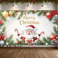 thumbnail image 2 of Festive Design Merry Christmas Santa Claus Decoration Holiday Backdrop for Party Celebration Home Indoor Festivity, 2 of 5