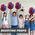 thumbnail image 6 of 8 Pcs Red Metallic Pompoms Cheerleading Props Cheerleading Pom Poms Cheerleading Pompoms Delicate or, 6 of 6