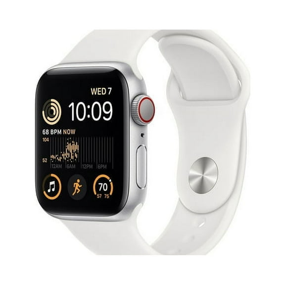 Pre-Owned Apple Watch SE (2nd Gen) - Cellular   GPS - 40mm- Starlight Aluminum case with Starlight Sport Band - S/M