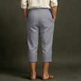 thumbnail image 4 of longantii Mens Shorts Mens High Waist Linen Pleated Capri Pants Formal Casual Rolled Cuff Shorts for Summer Baggy Business Work Pants Gray XL, 4 of 4