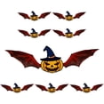thumbnail image 1 of 8 piezas de calcomanías de pared de murciélago de calabaza, pegatinas de pared de calabaza en 3D aterradoras, extraíbles, 1 of 5