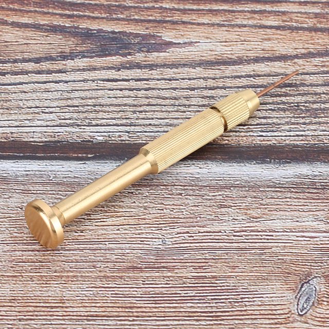 Tbest Multi-function Watch Screwdriver, Watch Glasses Repair Tool Accessory (gold Slot Type Screwdriver) For Watchmakers Or Just Home Use, For Watch Repair, Electronic Machinery And Digital Products