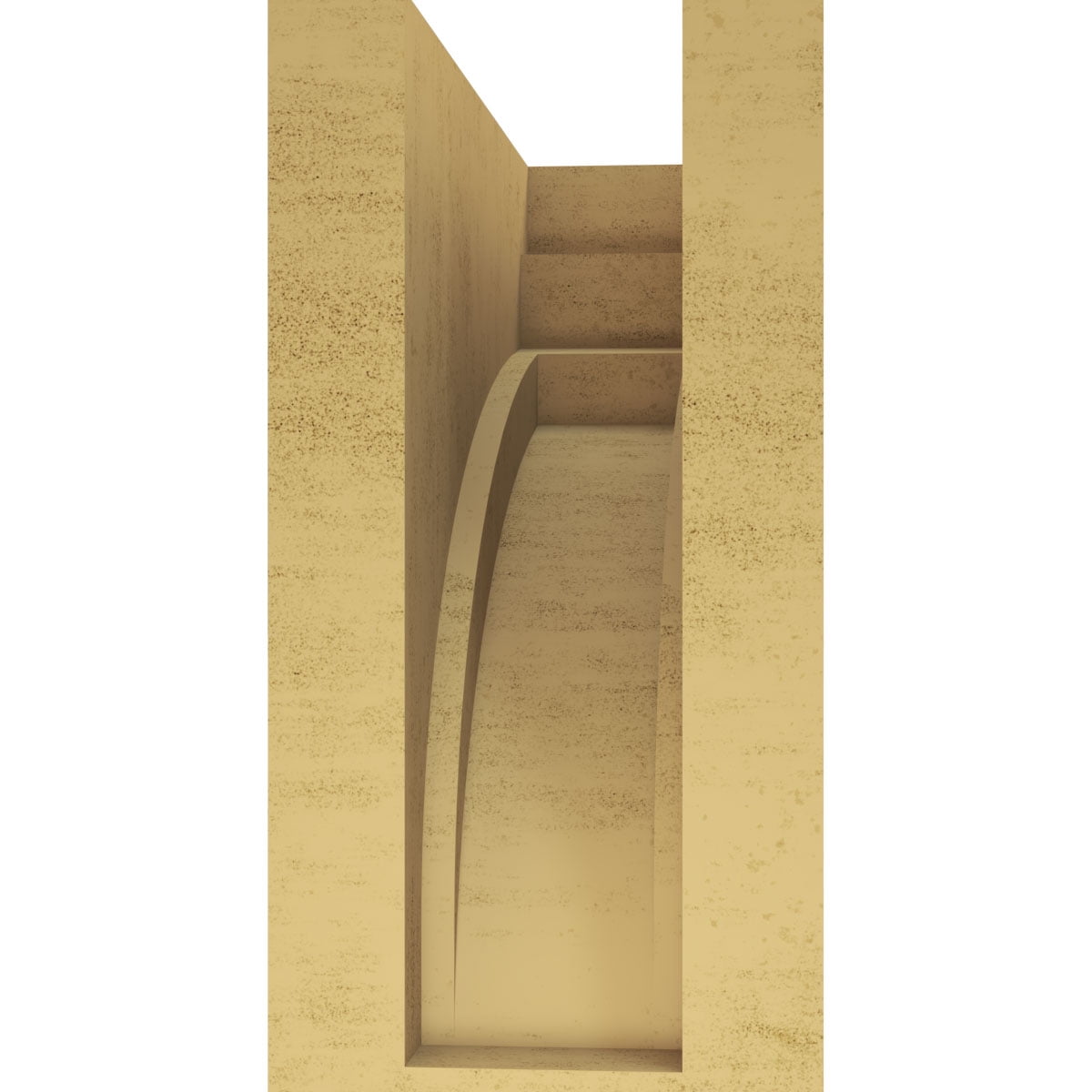 8"W x 16"D x 16"H Classic Rockford Rough Cedar Woodgrain TimberThane Corbel, Primed Tan