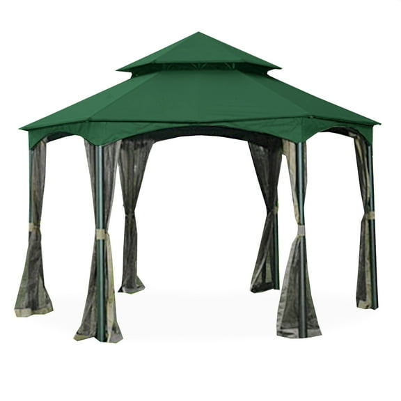 Garden Winds Replacement Canopy Top Cover for the Southbay Hexagon Gazebo - Green