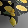 thumbnail image 4 of Yellow Lemon Fruit Slices Black Pattern Rectangle Tablecloth 60"x120",Waterproof Polyester Rectangle Table Cloth, Wipeable Spillproof Polyester Tablecloth for Dining, Camping, Indoor and Outdoor, 4 of 6